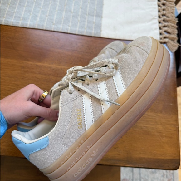 Adidas Gazelle Bold Wonder White Clear Sky - Picture 1 of 10